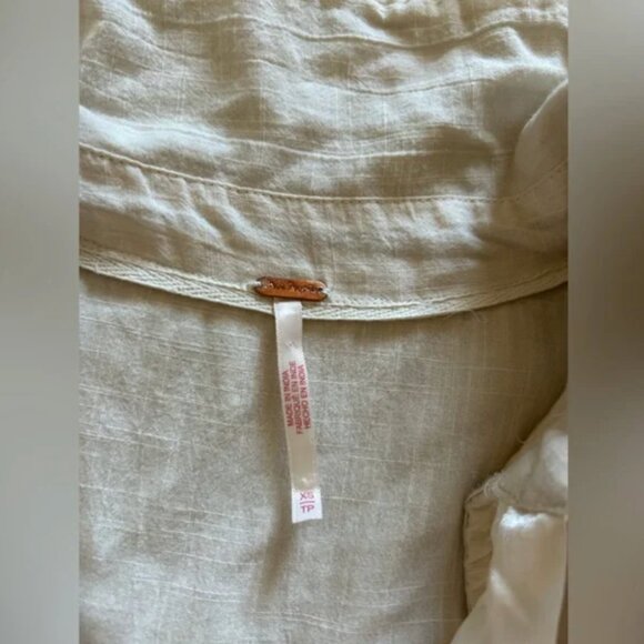 Free People 5 O'clock Tea Time Mini Dress Ivory Color Cotton size XS - Picture 9 of 11